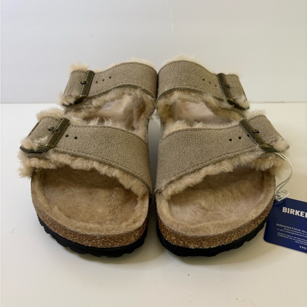 NWT Birkenstock Arizona Shearling Sandals Size 40 - Picture 5 of 12